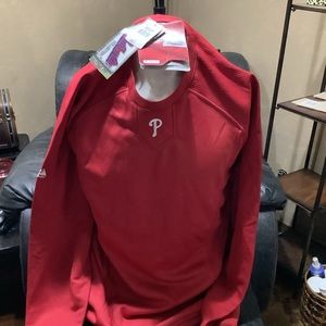 Vintage Phillies majestic game pullover